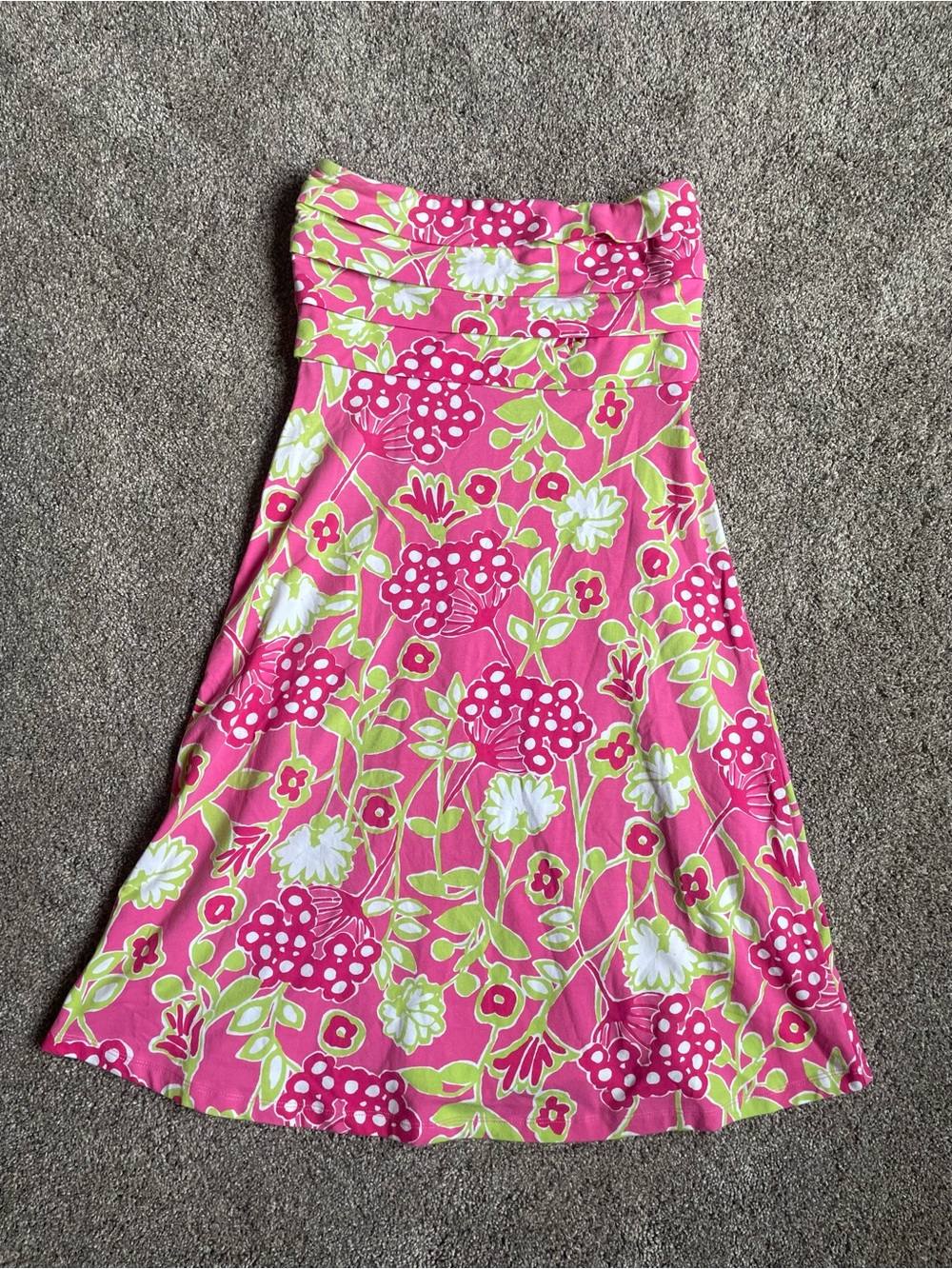 Lilly Pulitzer Petula Hotty Strapless Pink Floral Sundress Size XS
